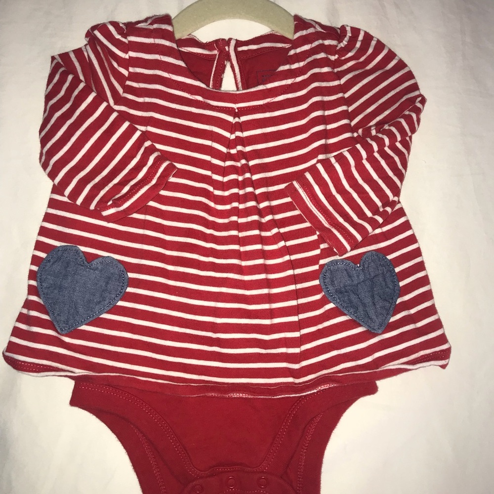 Baby Gap shirt with heart pockets. 6-12 months